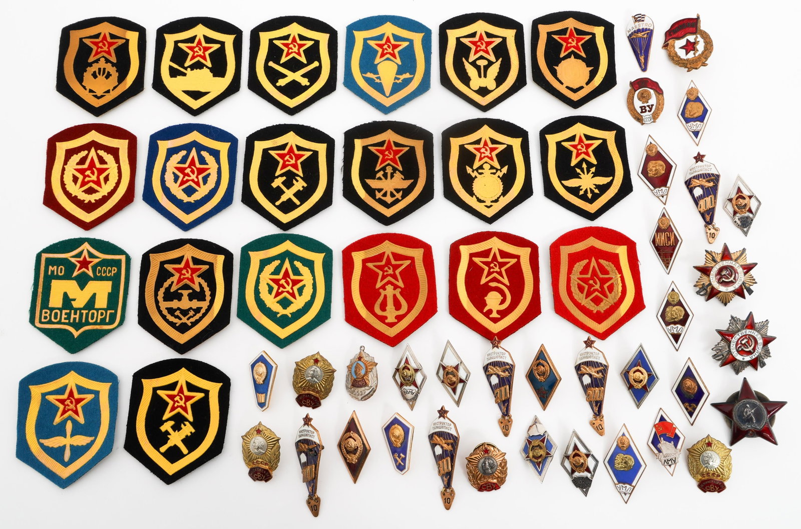 COLD WAR SOVIET ORDER OF PATRIOTIC WAR & BADGES: COLD WAR SOVIET ORDER OF PATRIOTIC WAR & BADGES Cold War Soviet Union Order of the Patriotic War, Badges and Patches. Includes serial numbered 1st and 2nd Class Order of the Patriotic War badges, Orde