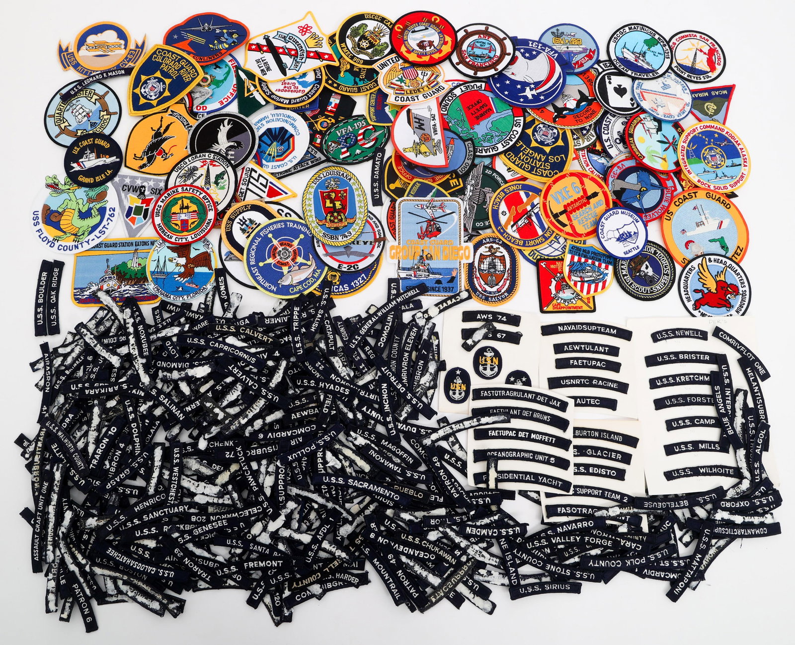 COLD WAR - CURRENT US ARMED FORCES PATCHES: COLD WAR - CURRENT US ARMED FORCES PATCHES Cold War - Current US Armed Forces Patches. Includes US Coast Guard duty stations, air squadrons, military police, US Army 149th Aviation Regiment, US Navy s
