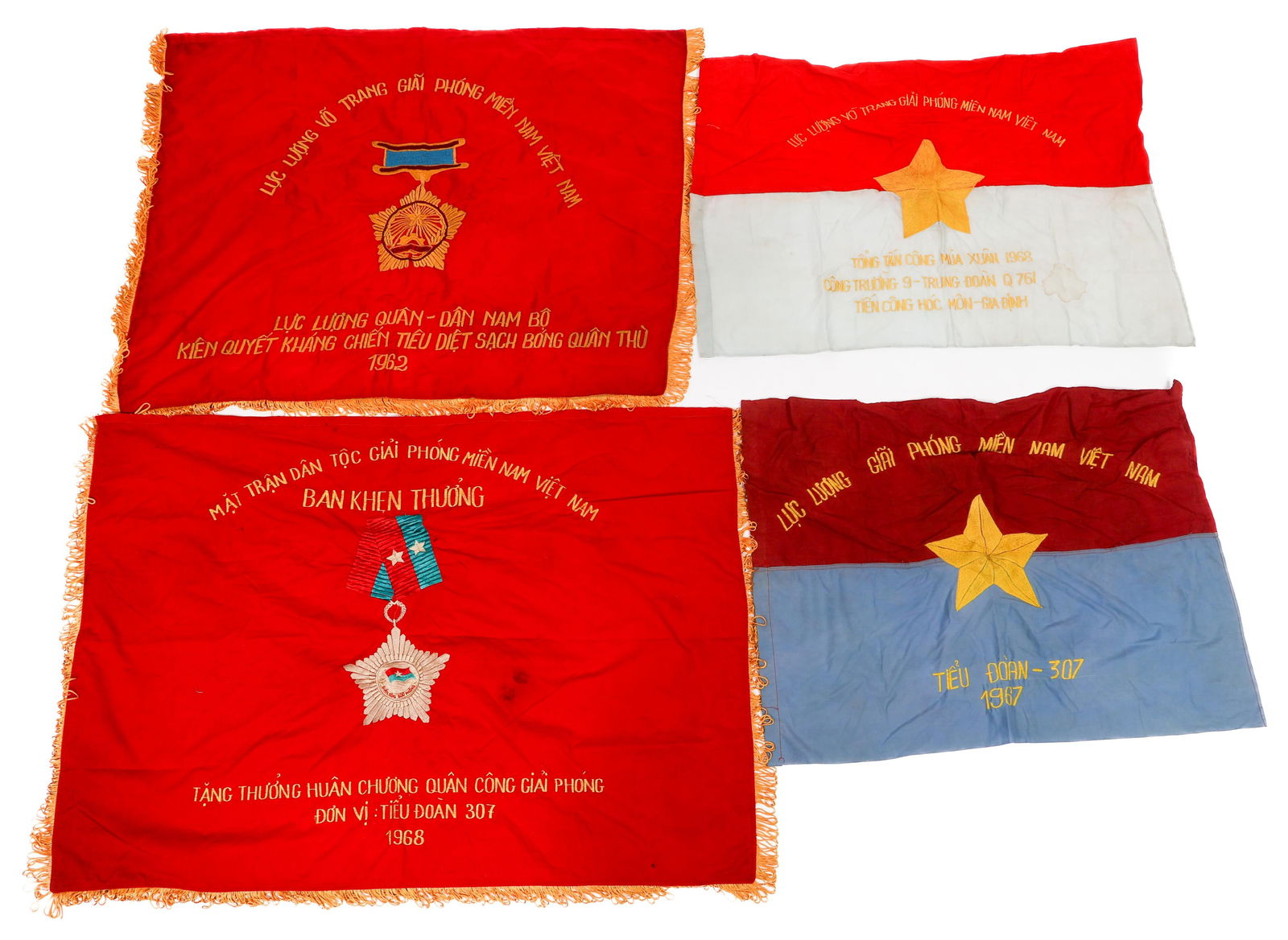 POST VIETNAM WAR SAIGON MARKET NVA FLAGS: POST VIETNAM WAR SAIGON MARKET NVA FLAGS Post Vietnam War Saigon Market NVA and Viet Cong Flags. Size: 26" to 33" x 33" x 41"