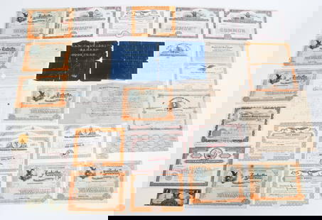 19th - 20th C. US COURT & CIVILIAN DOCUMENTS: 19th - 20th C. US COURT & CIVILIAN DOCUMENTS 19th - 20th C. US Court and Civilian Documents. includes stock certificates, court summons, records, silver dollar certificate and more.