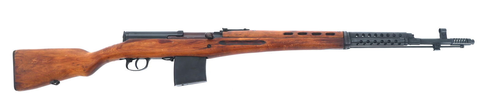 1941 RUSSIAN IZHEVSK SVT-40 7.62x54mmR CAL RIFLE: 1941 RUSSIAN IZHEVSK SVT-40 7.62x54mmR CAL RIFLE 1941 Russian Izhevsk SVT-40 7.62x54mmR caliber semi-automatic rifle. CDI import stamped. Numbers match on receiver, stock, and trigger guard. Bolt and