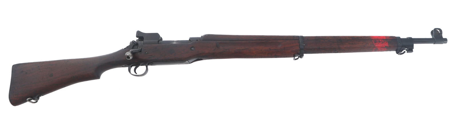 WWI US EDDYSTONE MODEL 1917 .30-06 CALIBER RIFLE: WWI US EDDYSTONE MODEL 1917 .30-06 CALIBER RIFLE WWI US Eddystone Model 1917 .30-06 caliber bolt action rifle. Receiver stamped U.S. Model of 1917 Eddystone with flaming bomb. Barrel stamped E 5-18 wi