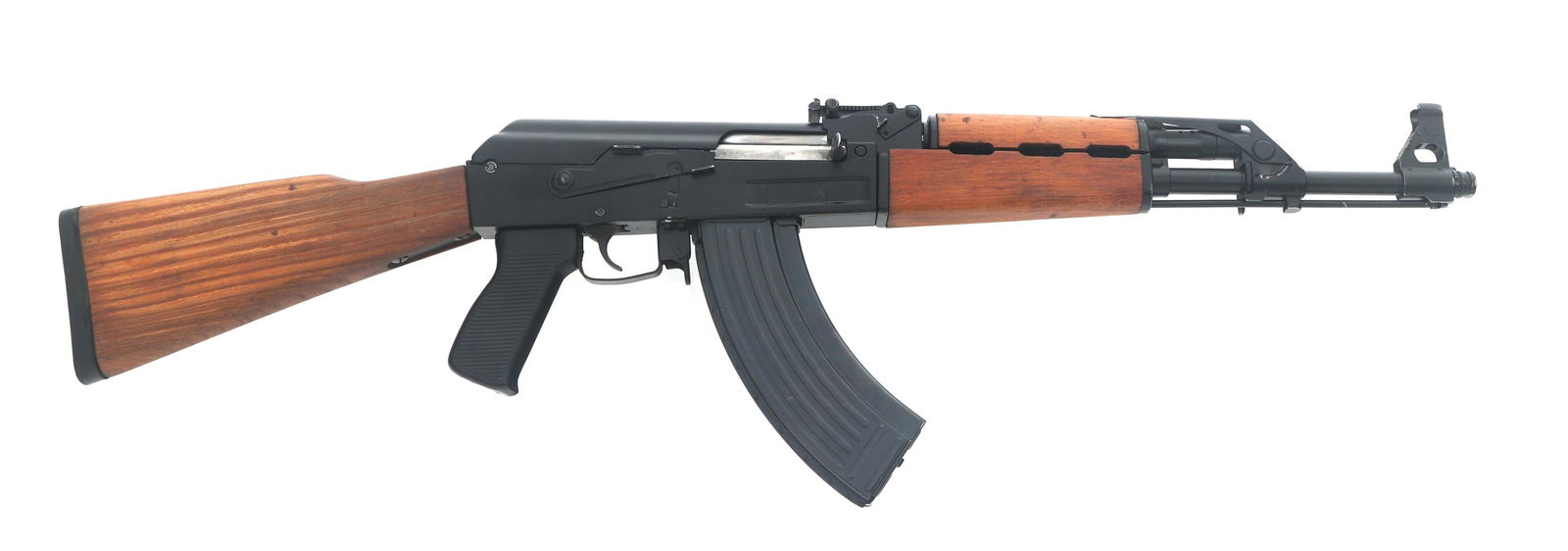 YUGOSLAVIAN ZASTAVA MODEL 70 7.62mm CALIBER RIFLE: YUGOSLAVIAN ZASTAVA MODEL 70 7.62mm CALIBER RIFLE Modified Yugoslavian Zastava Model 70 7.62x39mm caliber semi automatic rifle. No import stamp. Re-welded receiver. Protected front sight. Adjustable r