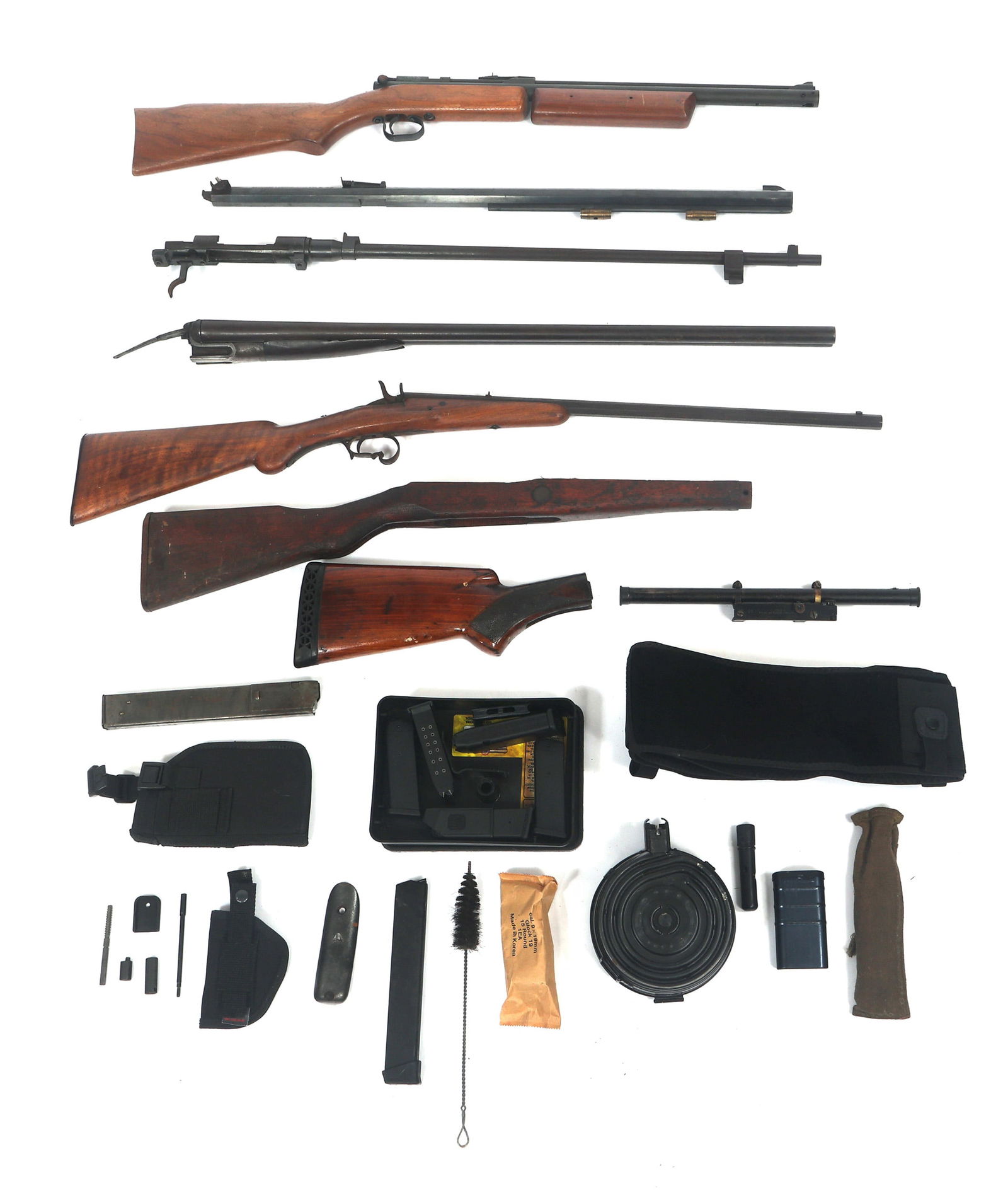 KOKURA TYPE 99 RECEIVER, BARRELS MAGAZINES & PARTS: KOKURA TYPE 99 RECEIVER, BARRELS MAGAZINES & PARTS Japanese Kokura Type 99 receiver. Shotgun and black powder barrels. Magazines. Firearms accessories. Caliber / Gauge: 7.7x58mm Barrel Length: 25.5" S