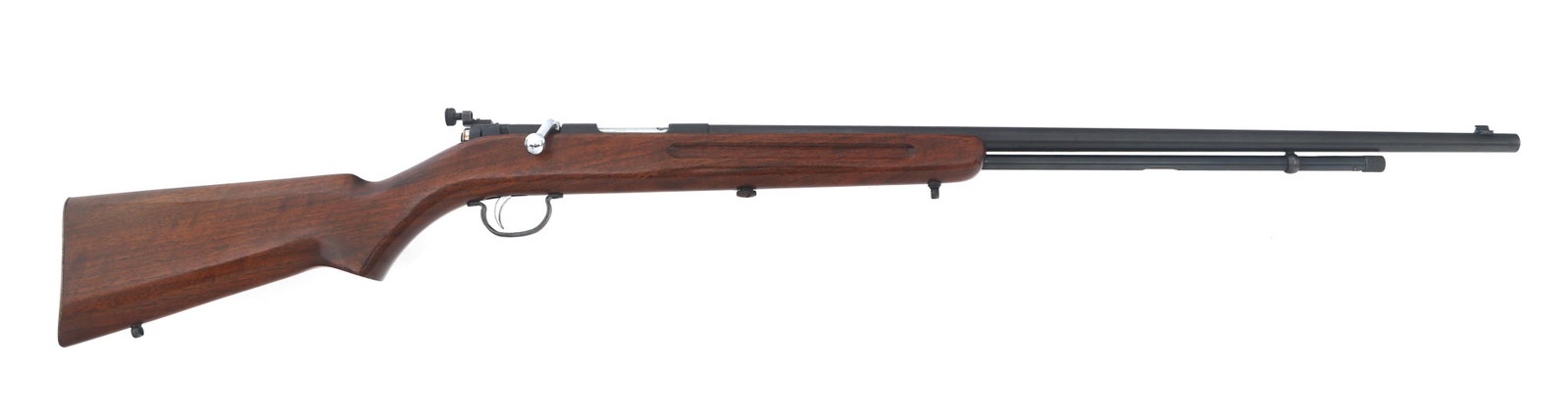 REMINGTON MODEL 34 NRA 22 CALIBER TARGET RIFLE: REMINGTON MODEL 34 NRA 22 CALIBER TARGET RIFLE 1933 Remington Model 34 NRA .22 S-L-LR caliber bolt action target rifle. Barrel stamped "NRA Target". Blued finish. Lyman adjustable rear target peep sig