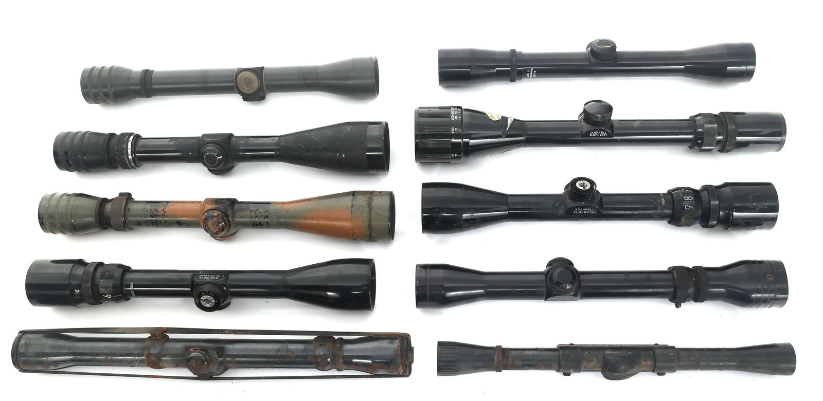 RIFLE SCOPES - FIRE DAMAGED: RIFLE SCOPES - FIRE DAMAGED Ten rifle scopes. Brands include: Bushnell, Simmons, and others. Various power and reticle.