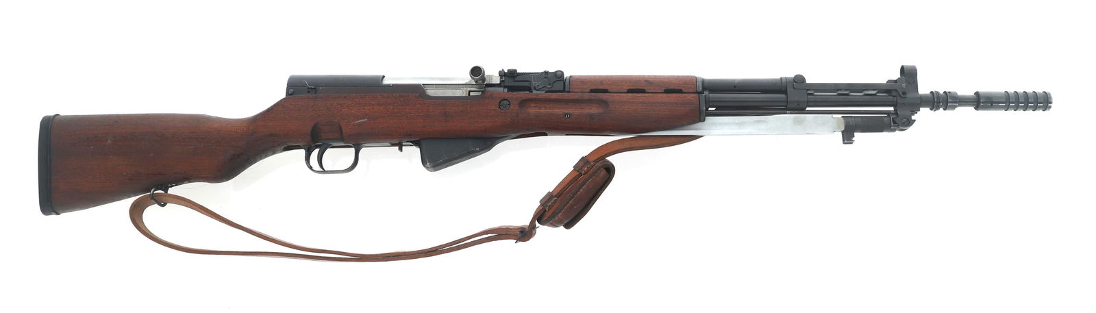 ZASTAVA M59/66 7.62x39mm SEMI AUTOMATIC RIFLE: ZASTAVA M59/66 7.62x39mm SEMI AUTOMATIC RIFLE 1970 Zastava M59/66 PAP 7.62x39mm semi automatic SKS rifle. Import stamped PW Arms. Matching serial number on receiver, bolt, bolt cover, magazine and sto