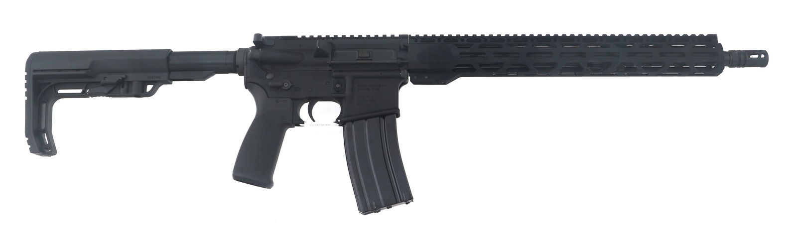 RADICAL FIREARMS RF-15 5.56x45mm CALIBER RIFLE: RADICAL FIREARMS RF-15 5.56x45mm CALIBER RIFLE Radical Firearms RF-15 5.56x45mm caliber semi automatic rifle. Adjustable stock. Ambidextrous safety selector. Includes one magazine. Factory cardboard b