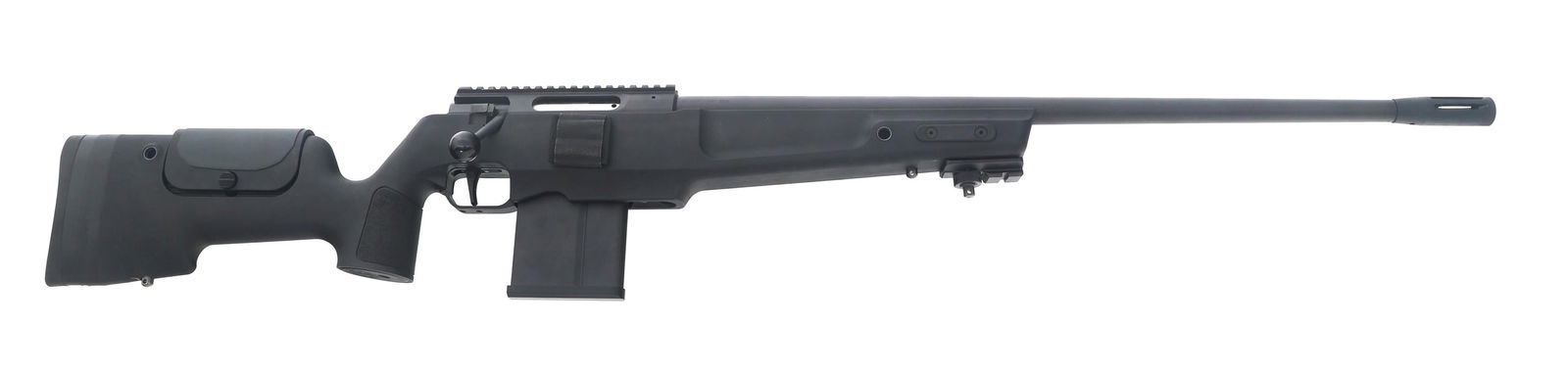 SIG SAUER MODEL SSG3000 .308 WIN CALIBER RIFLE: SIG SAUER MODEL SSG3000 .308 WIN CALIBER RIFLE Sig Sauer Model SSG3000 .308 Win caliber bolt action rifle. Matte blued finish. Muzzle break. Scope mount. Composite stock with adjustable cheek riser. T