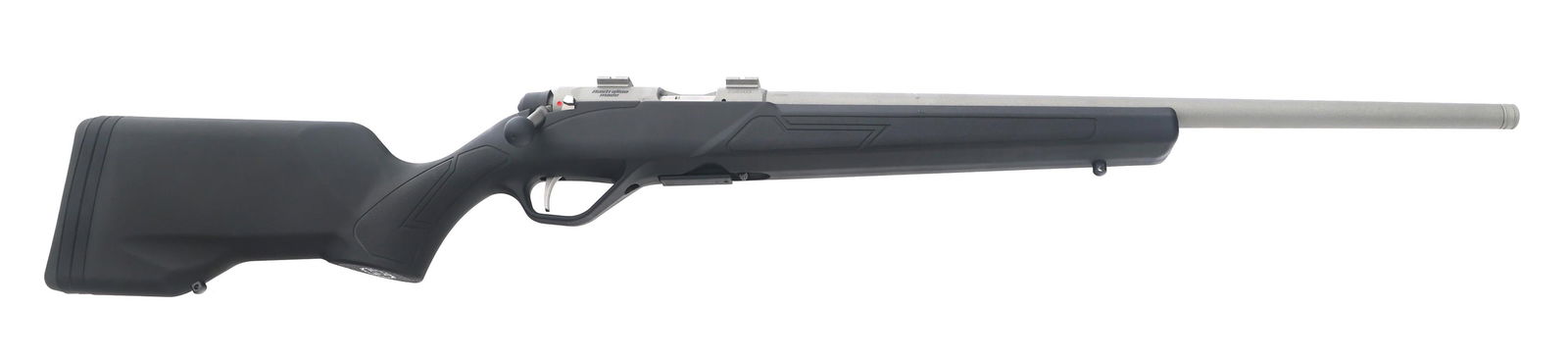 LITHGOW ARMS MODEL LA101 17 HMR CALIBER RIFLE: LITHGOW ARMS MODEL LA101 17 HMR CALIBER RIFLE Lithgow Arms Model LA101 .17 HMR caliber bolt action rifle. Cerakote finish. Scope rails. 1/2"x28 Threaded barrel. Polymer stock with adjustable length of