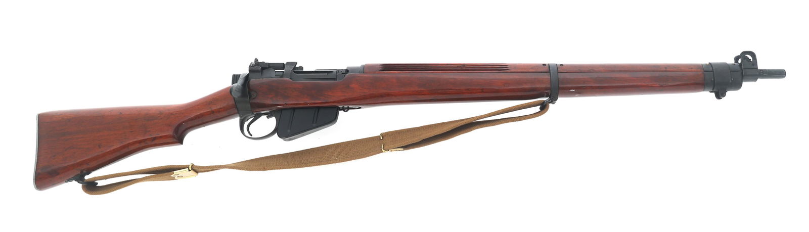 WWII US SAVAGE NO.4 MK I* .303 BRITISH CAL RIFLE: WWII US SAVAGE NO.4 MK I* .303 BRITISH CAL RIFLE WWII US Savage No4 MkI* .303 British caliber bolt action rifle. Bolt stamped 13LA230. Receiver stamped "US Property". Protected front sight. Adjustable