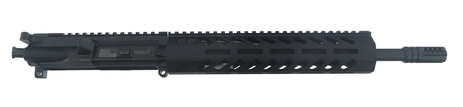 HM DEFENSE AR-15 5.56 CAL PISTOL UPPER RECEIVER: HM DEFENSE AR-15 5.56 CAL PISTOL UPPER RECEIVER HM Defense Technology 5.56x45mm caliber AR-15 complete pistol upper receiver. 12.5 inch barrel. Complete bolt carrier group. Charging handle. Item No. 1