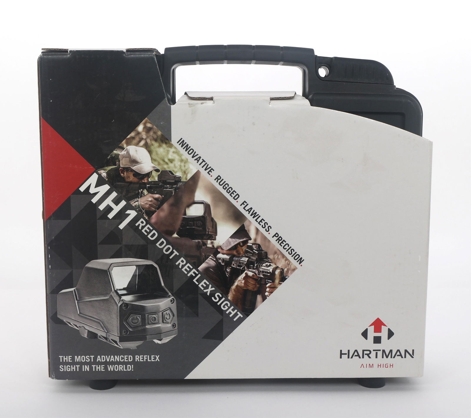 CAA HARTMAN MH1 1x35mm REFLEX RED DOT SIGHT: CAA HARTMAN MH1 1x35mm REFLEX RED DOT SIGHT Command Arms Accessories Hartman MH1 1x35mm Red Dot Sight. Illuminated MH1 reticle. UPC: 814716017166. Size / Gauge: 1x35mm