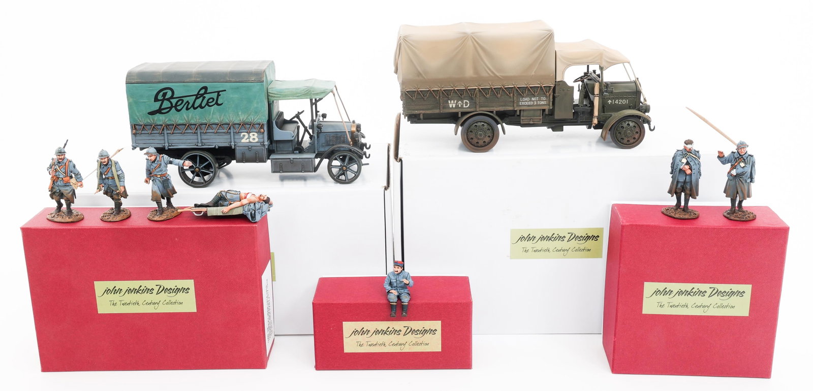 JOHN JERKINS DESIGN GREAT WAR SERIES 54mm FIGURES: JOHN JERKINS DESIGN GREAT WAR SERIES 54mm FIGURES John Jerkins Design The Great War 1914 - 1918 Series. Hand-sculpted, hand-painted metal (lead/tin alloy) 54mm collectible figures and vehicles. Includ