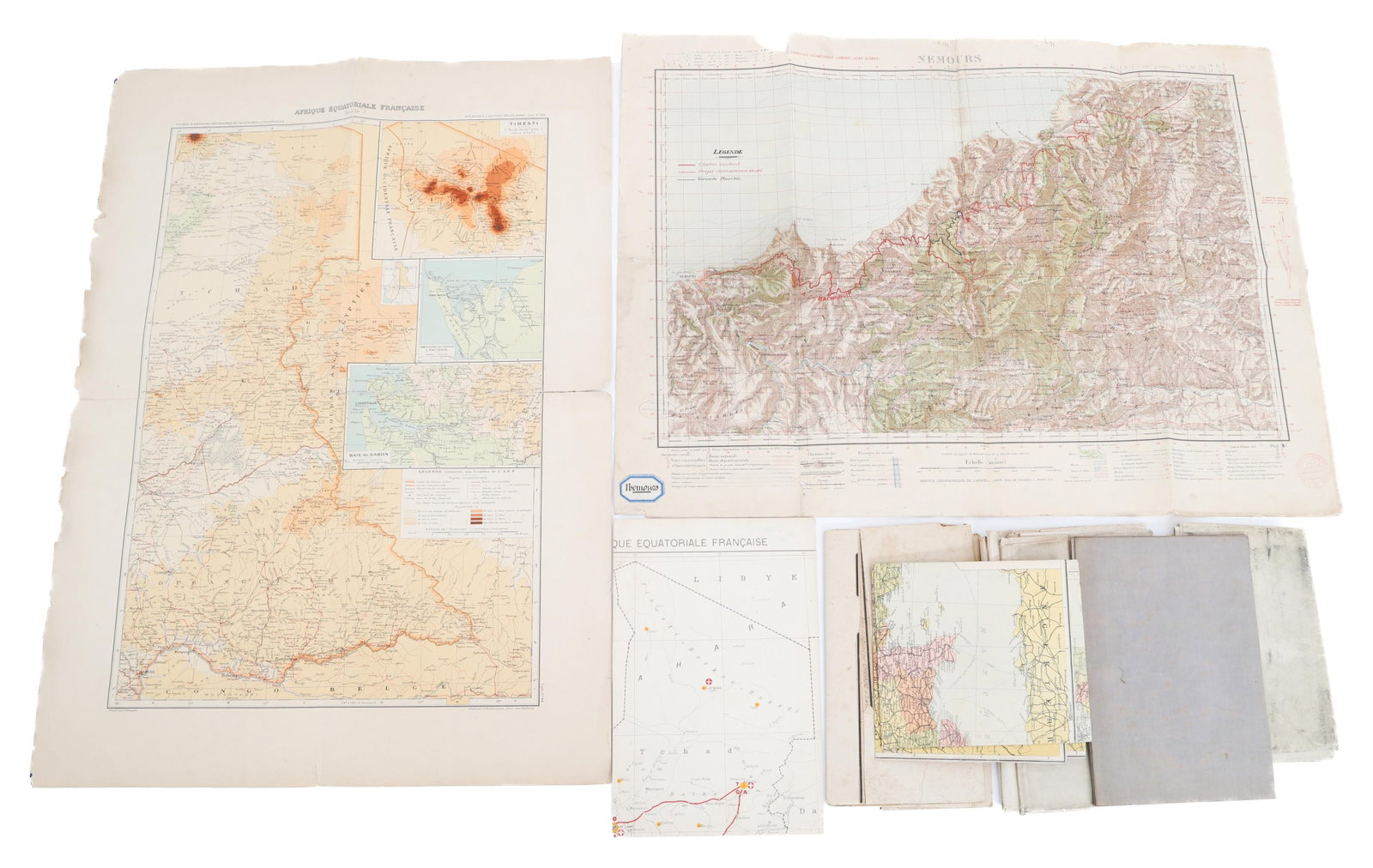 PRE-WWI - WWII FRENCH MILITARY & CIVILIAN MAPS: PRE-WWI - WWII FRENCH MILITARY & CIVILIAN MAPS Pre-WWI - WWII French Military and Civilian Maps. Includes maps of France, Colonial French Africa and Eastern Europe. Size: 20" to 46" x 29" to 41"