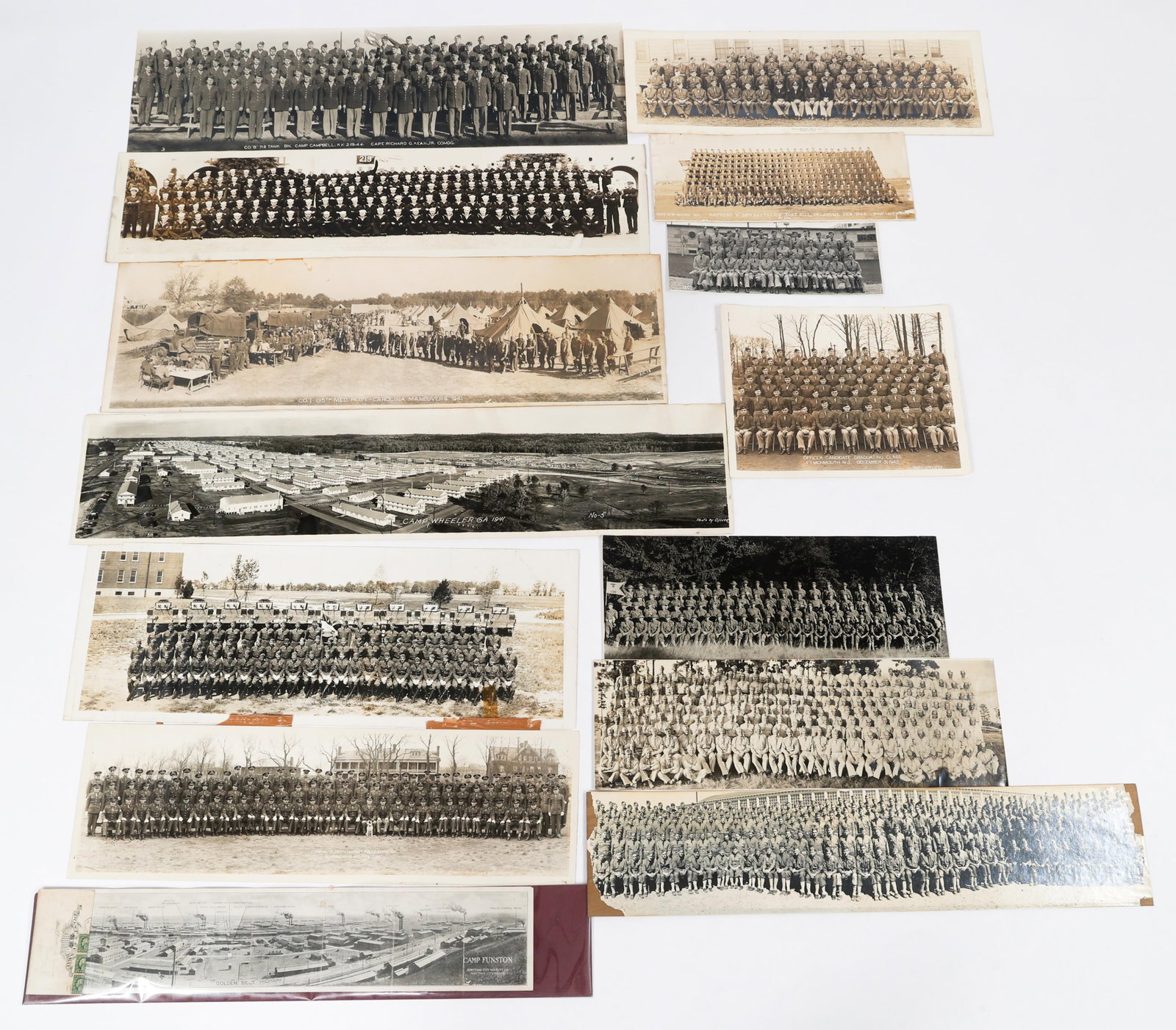 WWII US ARMED FORCES YARD LONG PHOTOS: WWII US ARMED FORCES YARD LONG PHOTOS 14 WWII US Armed Forces Yard Long Photographs. Includes unit photos, camp photos, Navy, Tank Battalion, Military Police, Cavalry, and more. Size: 5" to 11" x 13" 