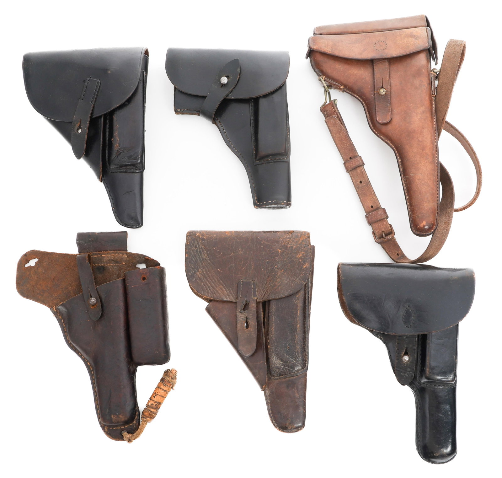 WWII - COLD WAR WORLD MILITARY PISTOL HOLSTERS: WWII - COLD WAR WORLD MILITARY PISTOL HOLSTERS WWII - Cold War World Military Pistol Holsters. (1) Australian Goleby Ipswich Holster. (1) 1923 Swiss Luger Holster. Marked by F.R. Frick Bern and dated 
