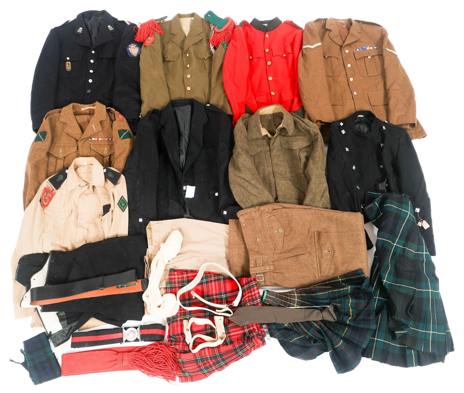 COLD WAR BRITISH & FRENCH UNIFORMS: COLD WAR BRITISH & FRENCH UNIFORMS Cold War World British and French Military Uniforms. Includes Battle Dress Blouses, Trousers, Tunics, Kilts, Service Shirts, Belts, Sash, Socks and more.