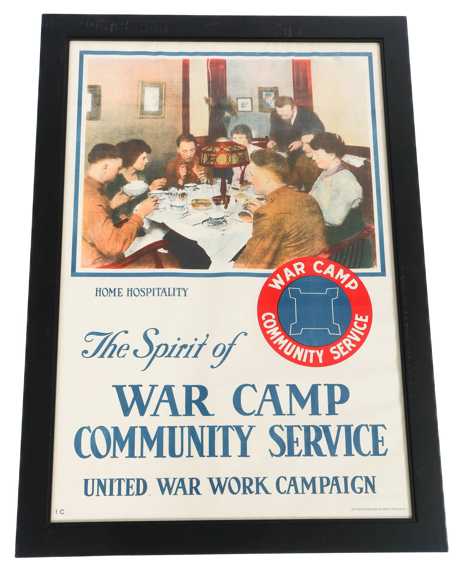 WWII US WAR CAMP COMMUNITY SERVICE FRAMED POSTER (1 of 6)