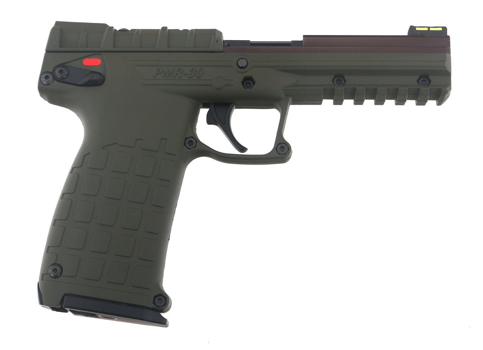 KEL-TEC MODEL PMR-30 .22 MAGNUM CALIBER PISTOL: KEL-TEC MODEL PMR-30 .22 MAGNUM CALIBER PISTOL Kel-Tec Model PMR-30 .22 WMR caliber semi automatic pistol. Polymer frame with textured grips and accessory rail. Two magazines. Magazine loader. Plastic