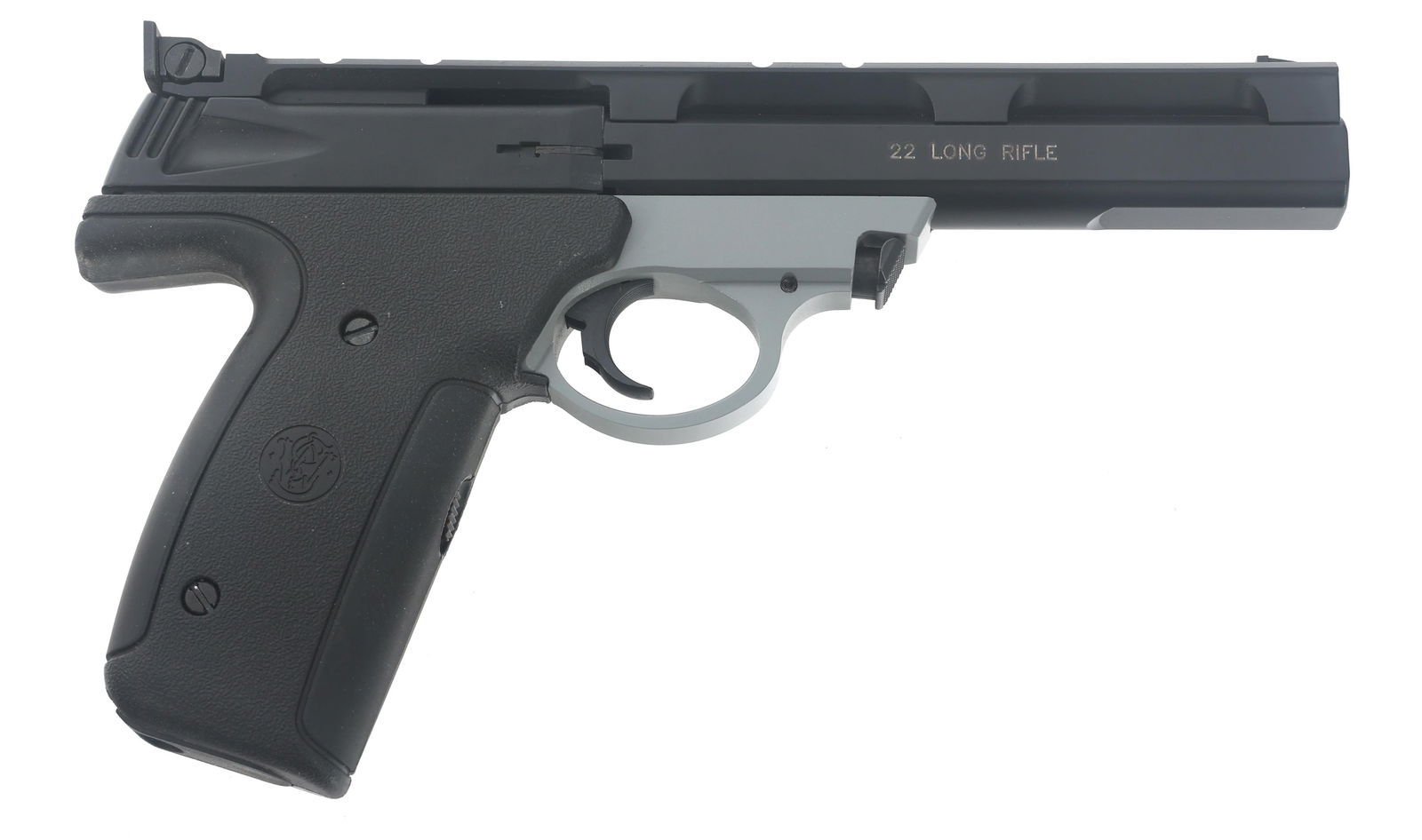 SMITH & WESSON MODEL 22A-1 .22 LR CALIBER PISTOL: SMITH & WESSON MODEL 22A-1 .22 LR CALIBER PISTOL Smith & Wesson Model 22A-1 .22 LR caliber target pistol. Two tone finish. Adjustable rear sight. Composite grip. Two magazines. Caliber / Gauge: 22 LR