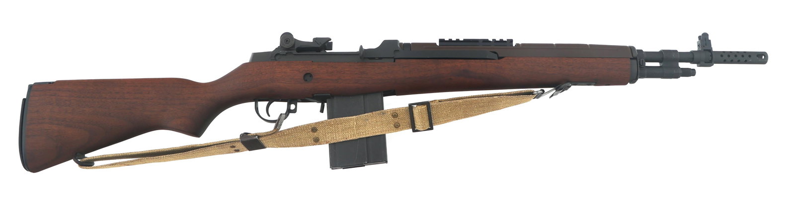 SPRINGFIELD ARMORY MODEL M1A .308 CALIBER RIFLE: SPRINGFIELD ARMORY MODEL M1A .308 CALIBER RIFLE Springfield Armory Model M1A .308 Win caliber semi automatic rifle. Receiver stamped U.S. Rifle M1A Springfield Armory. Unmarked barrel. Bolt stamped 77