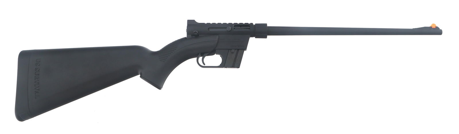 HENRY MODEL US SURVIVAL AR-7 .22 LR CALIBER RIFLE: HENRY MODEL US SURVIVAL AR-7 .22 LR CALIBER RIFLE Henry Model U.S. Survival AR-7 .22 LR caliber semi automatic rifle. Composite stock with Henry Arms cap. Fixed sights. Five magazines. Henry Arms card