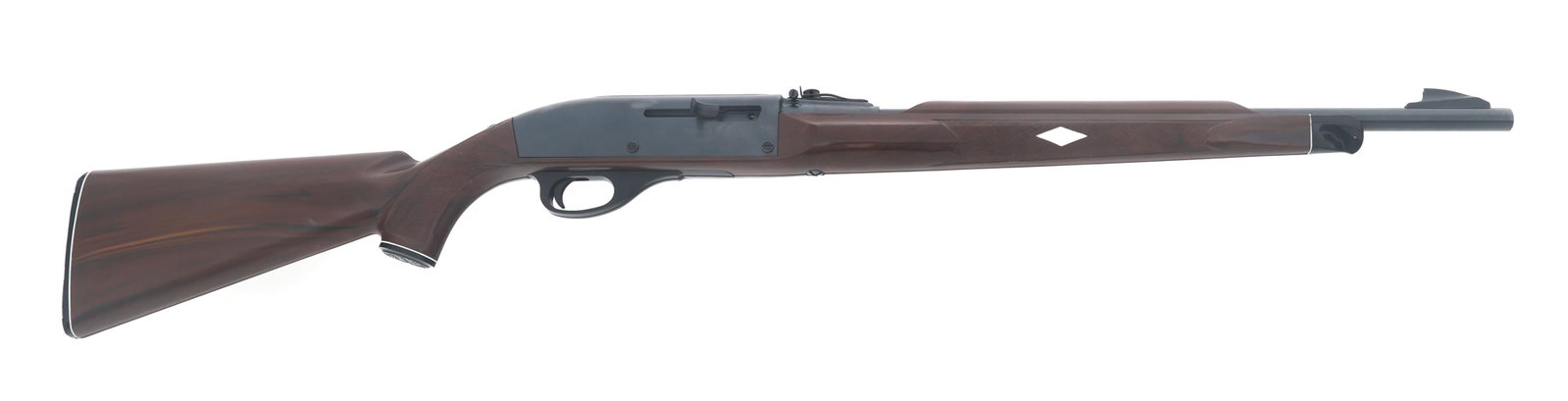 REMINGTON NYLON 66 .22 LR CALIBER SEMI AUTO RIFLE: REMINGTON NYLON 66 .22 LR CALIBER SEMI AUTO RIFLE Remington Model Nylon 66 .22 LR caliber semi automatic rifle. Blued finish. Adjustable rear sight. Checkered nylon stock. Caliber / Gauge: 22 LR Barre