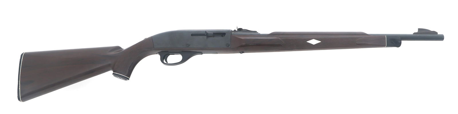 REMINGTON NYLON 66 .22 LR CALIBER SEMI AUTO RIFLE: REMINGTON NYLON 66 .22 LR CALIBER SEMI AUTO RIFLE Remington Model Nylon 66 .22 LR caliber semi automatic rifle. Blued finish. Adjustable rear sight. Checkered nylon stock. Caliber / Gauge: 22 LR Barre