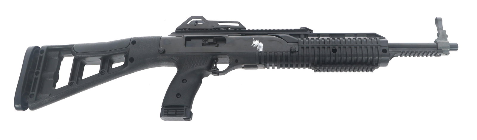 HI POINT MODEL 4095 .40 S&W CALIBER CARBINE: HI POINT MODEL 4095 .40 S&W CALIBER CARBINE Hi Point Model 4095 .40 S&W caliber semi automatic carbine. Hooded front sight. Protected adjustable rear peep sight. Flat top receiver. Polymer stock with 