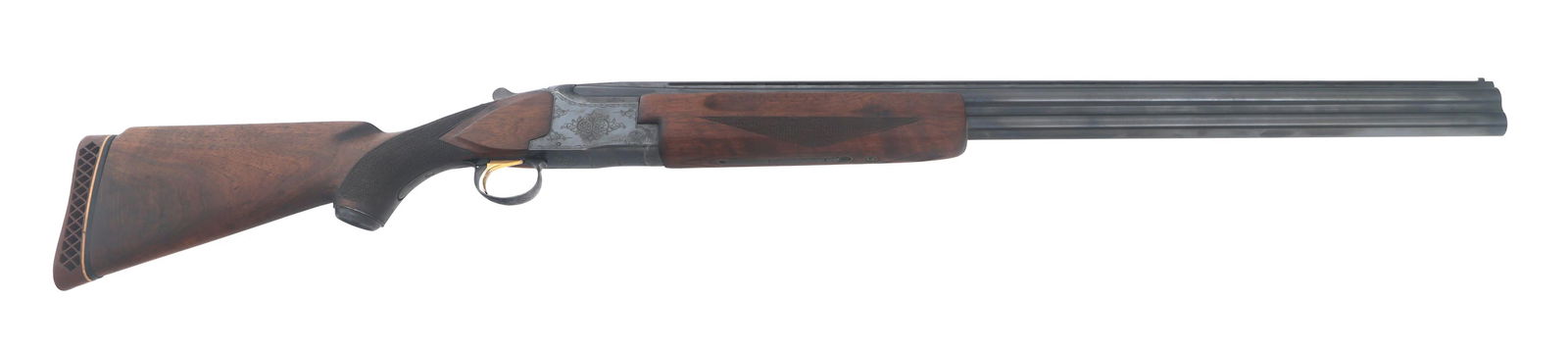 NIKKO MODEL EVB712 12 GAUGE OVER/UNDER SHOTGUN: NIKKO MODEL EVB712 12 GAUGE OVER/UNDER SHOTGUN Nikko Model EVB712 12 gauge over / under shotgun. No import stamp. Both barrels are fixed Full choke. Serial numbers match on receiver, barrel and fore g