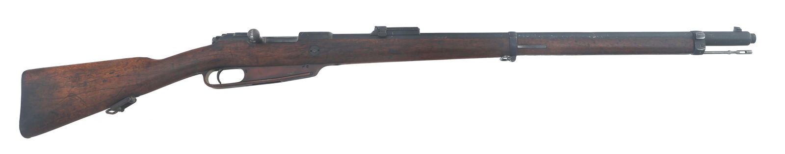 STEYR MODEL 88/05 7.92mm CALIBER BOLT ACTION RIFLE: STEYR MODEL 88/05 7.92mm CALIBER BOLT ACTION RIFLE Steyr Model 88/05 7.92x57mm caliber bolt action rifle. No import stamp. Serial numbers match on receiver and barrel. Bolt stamped 2113. Rear sight st
