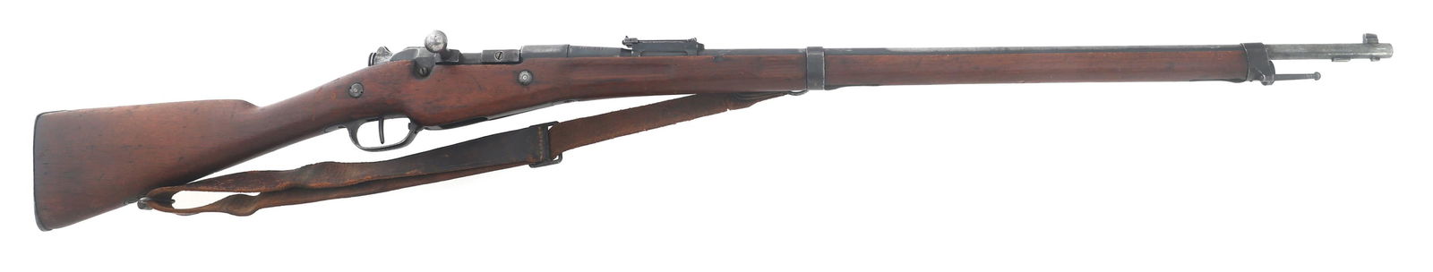 DELAUNAY-BELLEVILLE MLE 1907/15 8mm BERTHIER RIFLE: DELAUNAY-BELLEVILLE MLE 1907/15 8mm BERTHIER RIFLE WWI French Delaunay-Belleville MLE 1907/15 8mm Berthier bolt action rifle. Serial number matches on receive and barrel. Bolt numbered 33391. Barrels