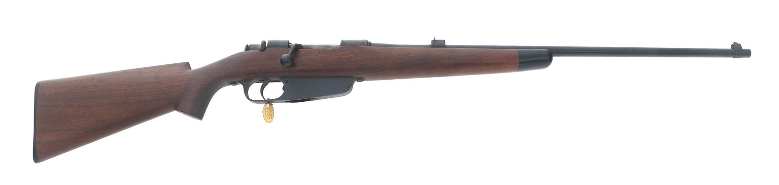 SPORTERIZED ITALIAN 7mm CALIBER CARCANO RIFLE: SPORTERIZED ITALIAN 7mm CALIBER CARCANO RIFLE Sporterized Italian Carcano rifle. Chambered in unknown 7mm caliber. Blued finish. Fixed sights. Wood stock. Caliber / Gauge: 7mm Barrel Length: 25" Seria