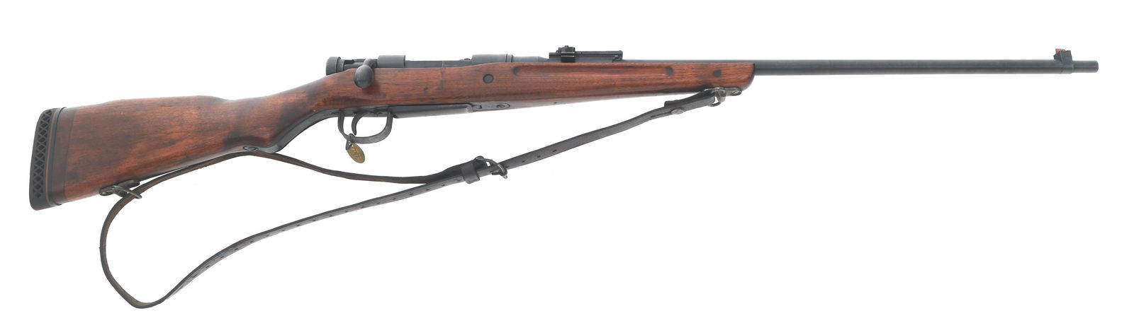 SPORTERIZED JAPANESE KOKURA TYPE 99 ARISAKA RIFLE: SPORTERIZED JAPANESE KOKURA TYPE 99 ARISAKA RIFLE Sporterized Japanese Kokura Arsenal Type 99 7.7x58mm caliber Arisaka rifle. Series 24. No import stamp. Ground Mum. Knurled safety. Adjustable rear si