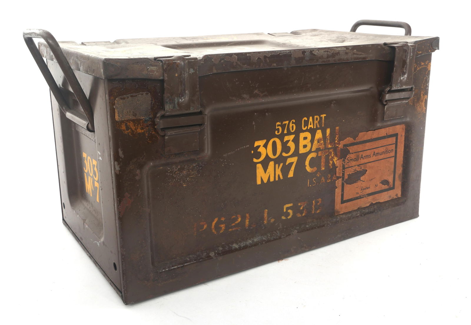 Amm Box Cal 50 M2 Vintage Us Military Ww2 Ammo Metal