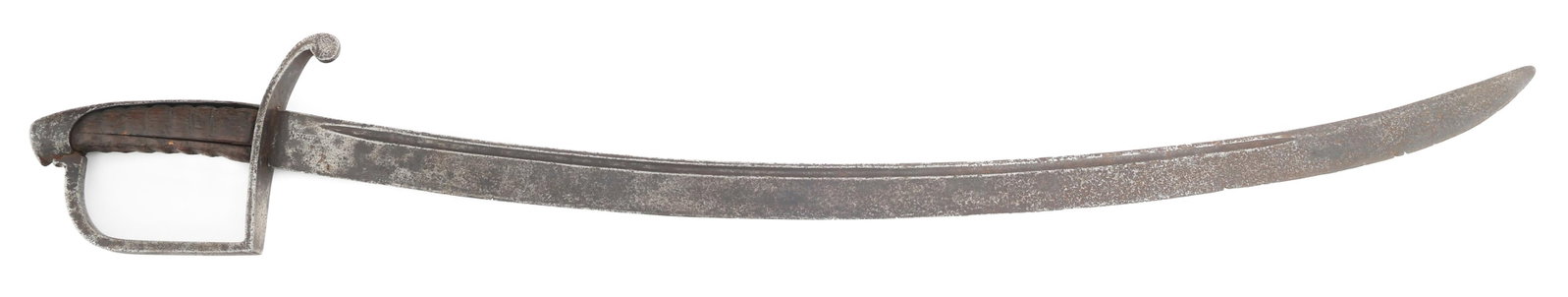 US MODEL 1798 CONTRACT N. STARR CAVALRY SWORD: US MODEL 1798 CONTRACT N. STARR CAVALRY SWORD US Model 1798 Contract Cavalry Sword by Nathan Starr. Single edged, curved blade with fuller. Maker marked N Starr with faint additional text on ricasso. 