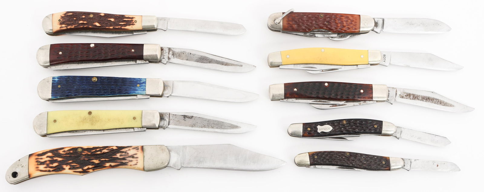 FOLDING POCKET KNIVES - SCHRADE, CASE XX, CAMILLUS: FOLDING POCKET KNIVES - SCHRADE, CASE XX, CAMILLUS Folding Pocket Knives. Makers include Case XX, Schrade and Camillus. Blade Length: 2 3/4" to 3 7/8" Total Length: 6 1/8" to 9"