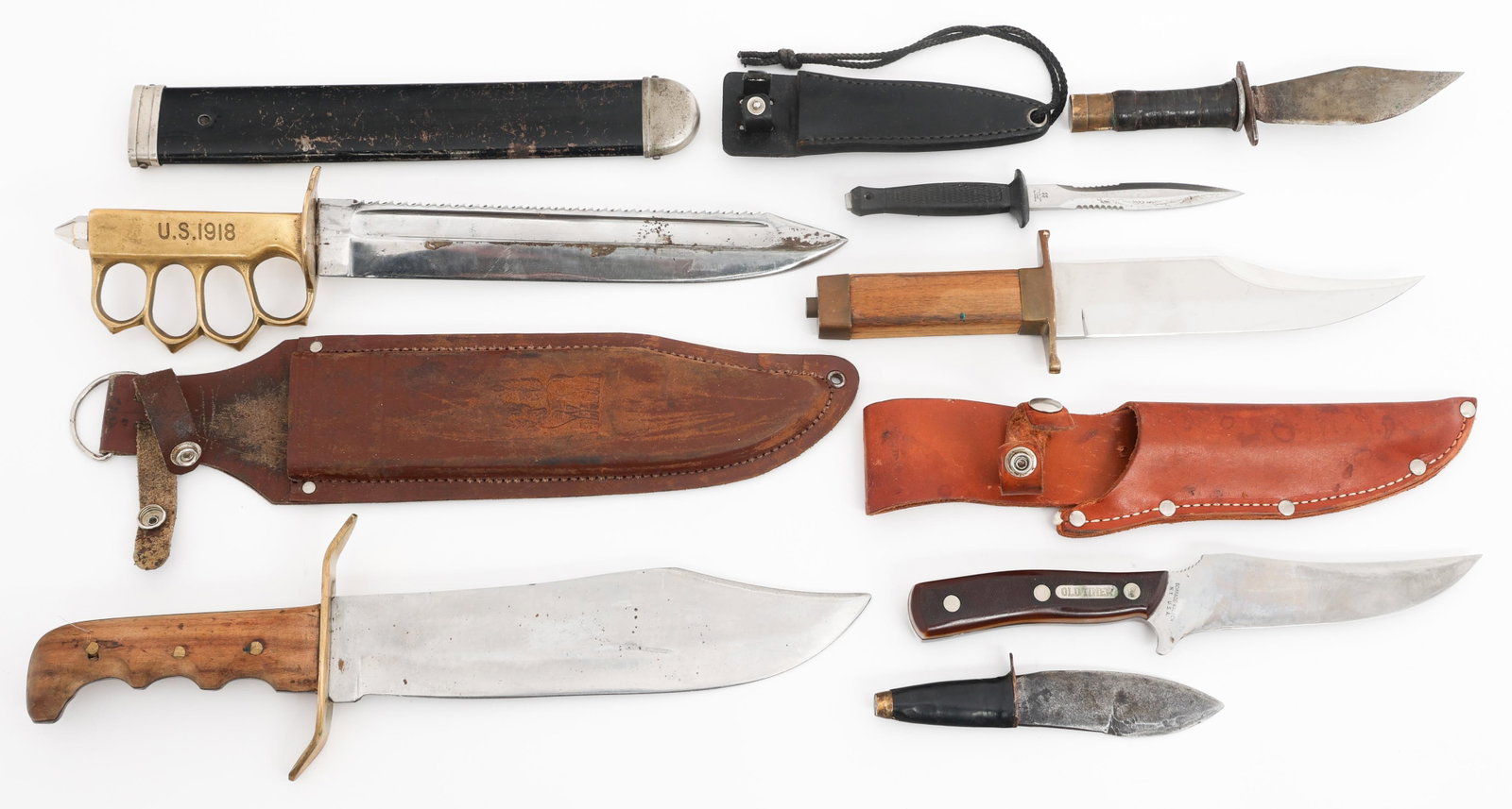 FIXED BLADE KNIVES - SCHRADE, MARBLES, CVA: FIXED BLADE KNIVES - SCHRADE, MARBLES, CVA Fixed Blade and Modified Knives. Makers include Marbles Gladstone, Schrade, CVA, Double Eight and more. Blade Length: 3 3/4" to 10 1/4" Total Length: 6 1/8" 