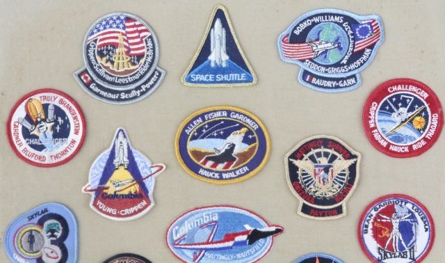 FRAMED NASA SHUTTLE PATCH AND SIGNATURE LOT - 2