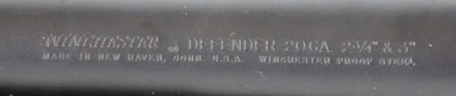WINCHESTER DEFENDER 20 GA PUMP ACTION SHOTGUN - 4