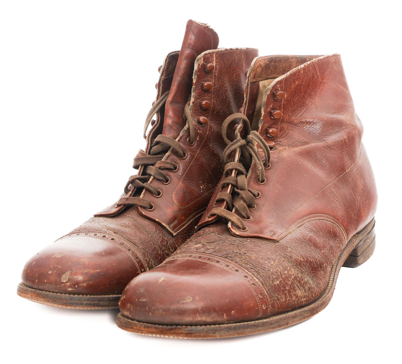M1904 US ARMY MARCHING RUSSET SHOES (1 of 10)