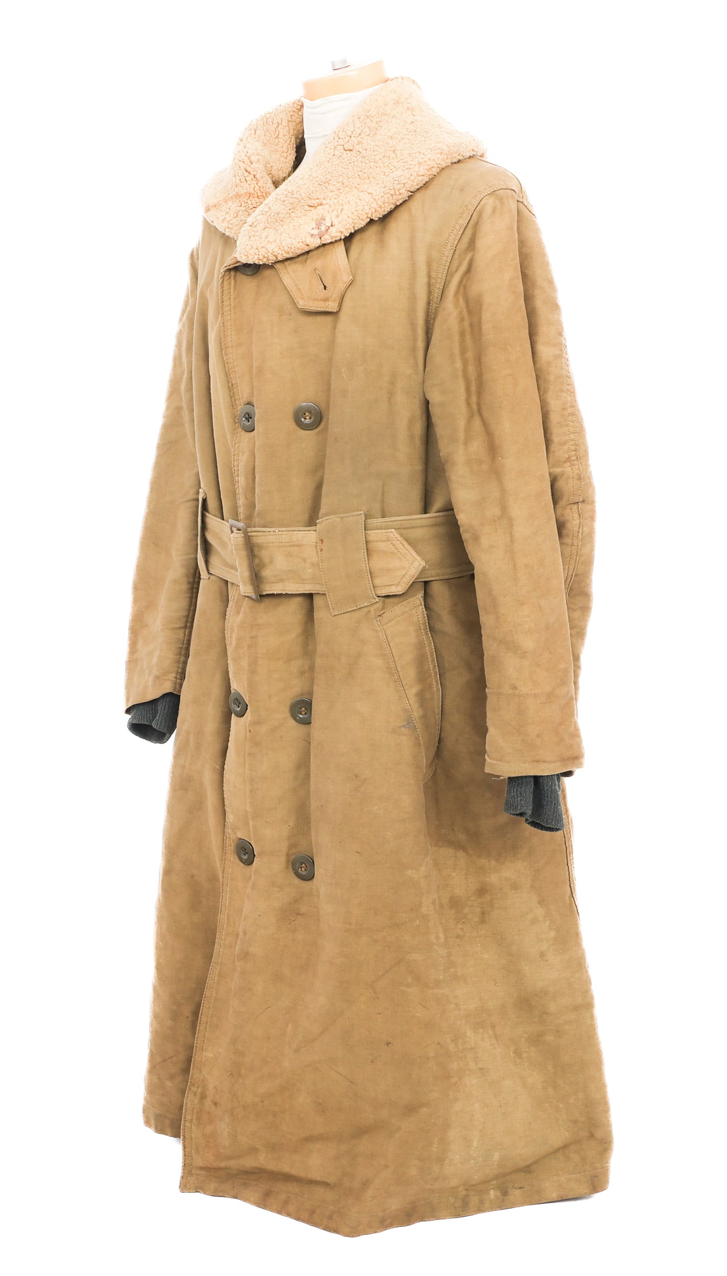 WWI US ARMY AEF PRIVATE PURCHASE FUR TRENCH COAT (1 of 11)