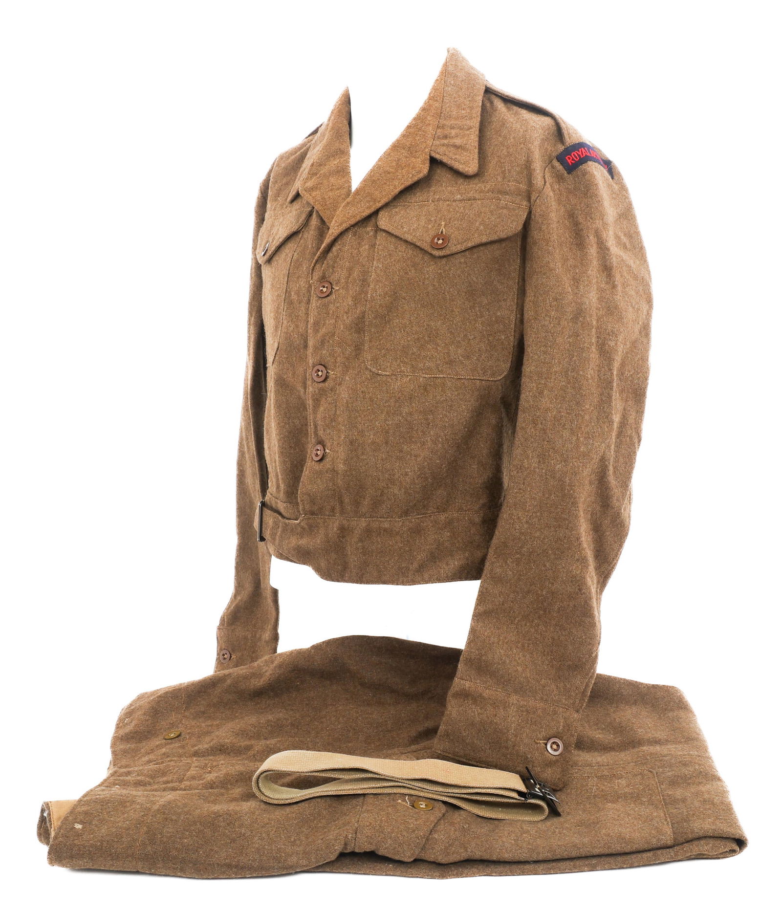 WWII BRITISH ARTILLERY BATTLE DRESS UNIFORM (1 of 17)