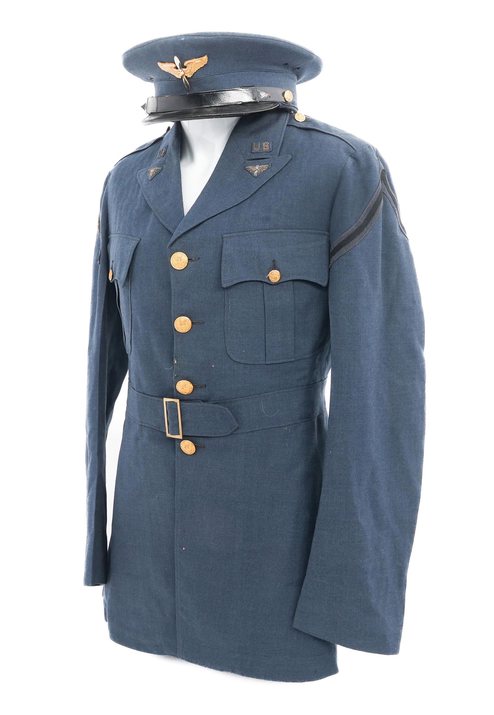1930s - WWII USAAC AIR CADET NAMED JACKET & CAP (1 of 17)