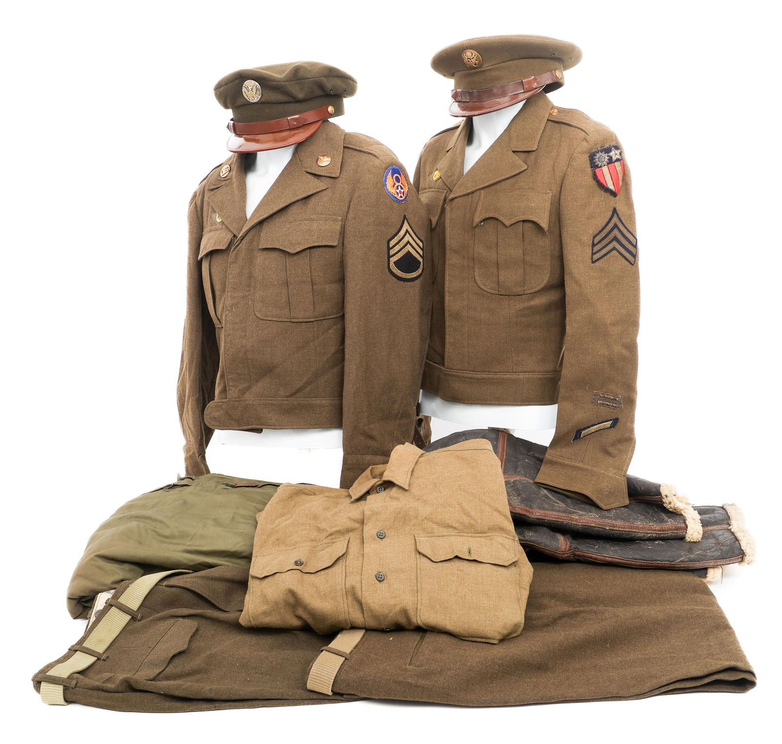 WWII US ARMY 8th AAF & CBI NCO UNIFORM SETS (1 of 20)