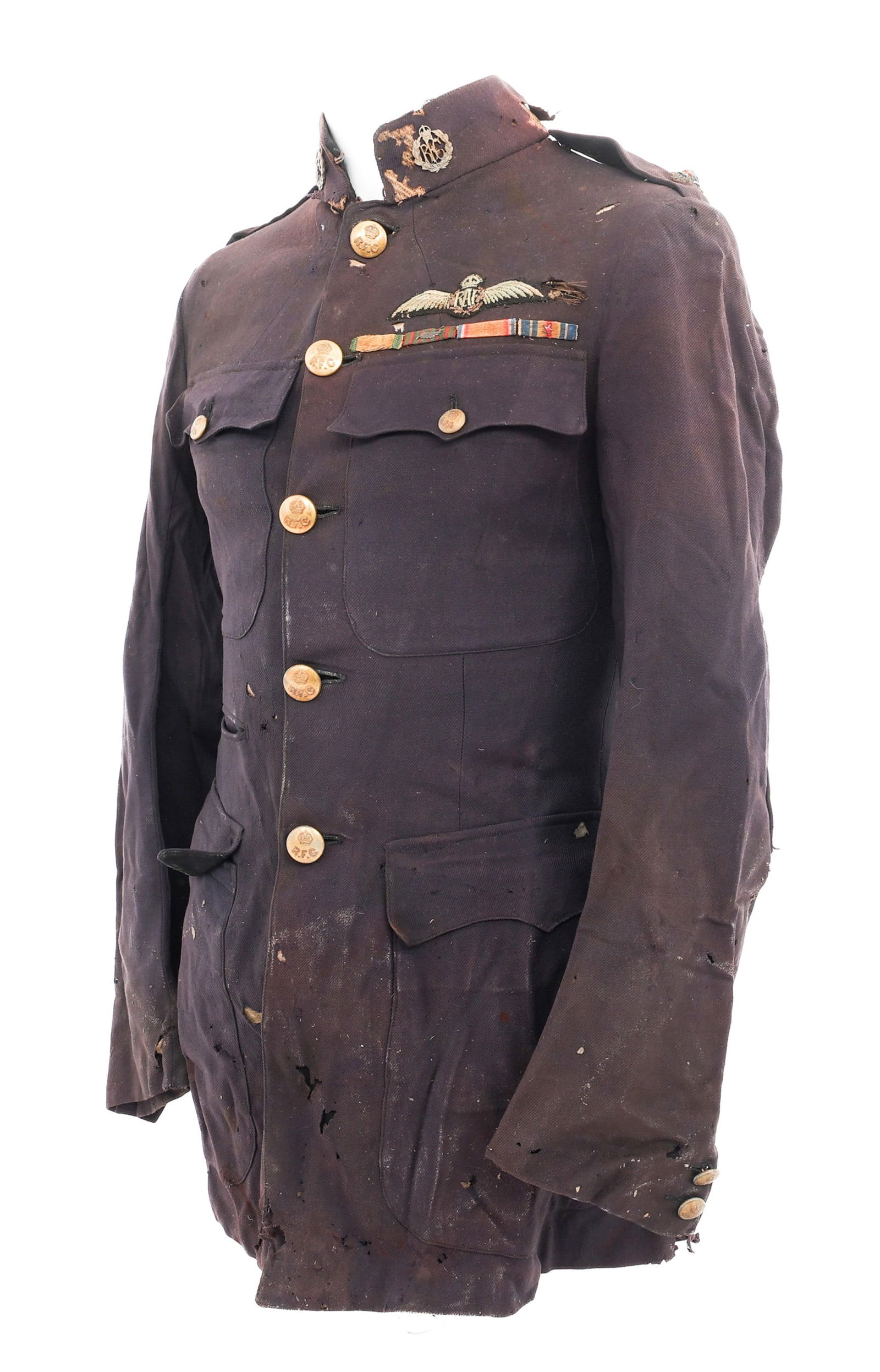 WWI ATTRIBUTED US VOLUNTEER RAF SERVICE TUNIC (1 of 10)