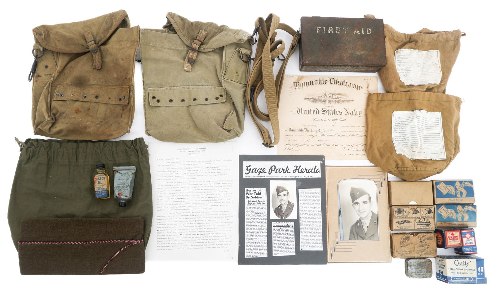 WWII US ARMY MEDIC NAMED GROUPING (1 of 14)