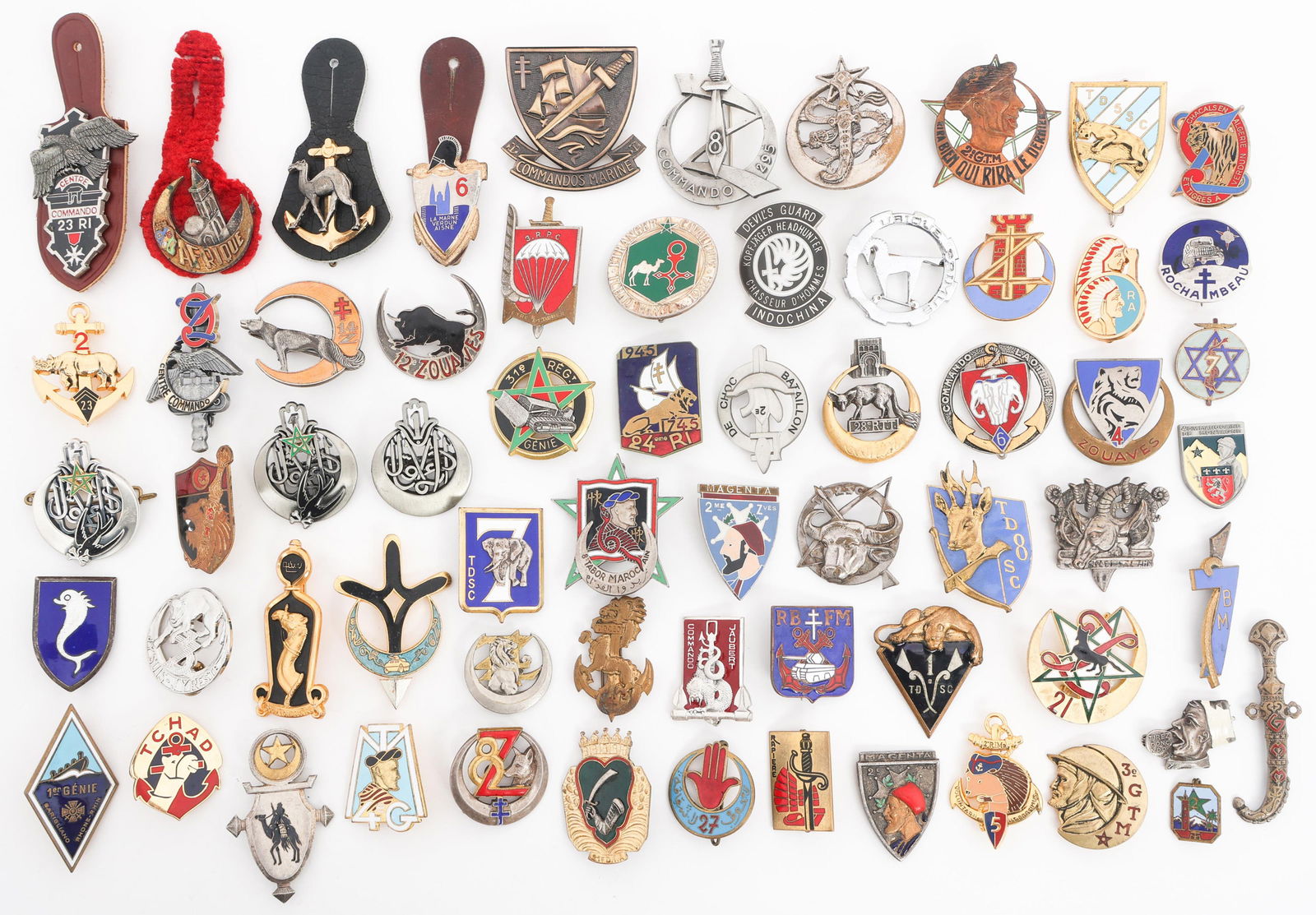 FRENCH ARMY & COLONIAL INFANTRY UNIT INSIGNIA (1 of 16)