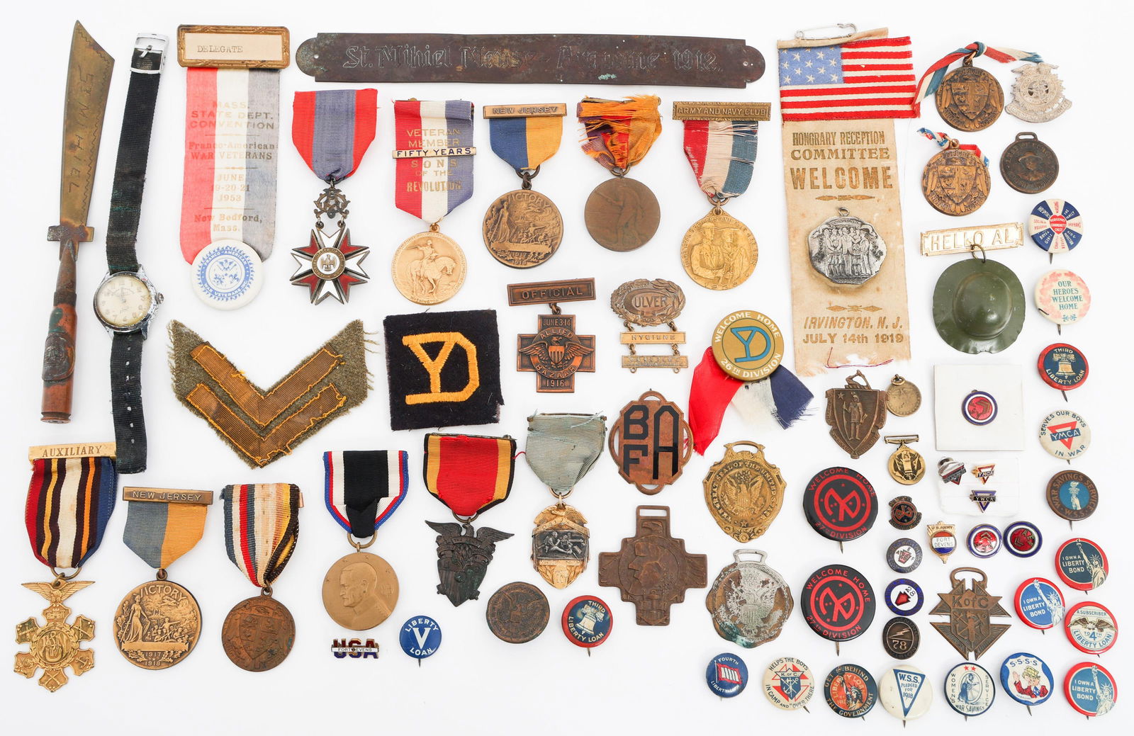 EARLY 20th C. - WWI US ARMY INSIGNIA & MEDALS (1 of 18)